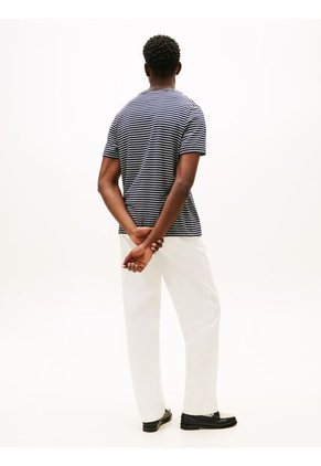 Camiseta Azul Regular Fit A Rayas Tommy Hilfiger