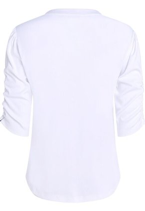 Top Blanco Con Mangas Abullonadas Ribeteadas Tommy Hilfiger