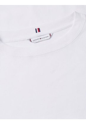 Top Blanco Con Mangas Abullonadas Ribeteadas Tommy Hilfiger