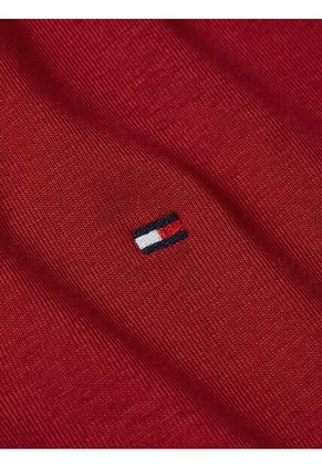 Vestido Rojo AOP Con Ribete De Cuello V Tommy Hilfiger