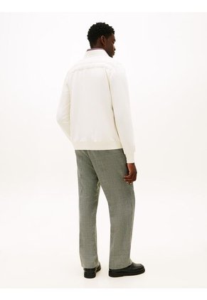 Chaqueta Blanca De Punto Acolchada Con Cremallera Tommy Hilfiger