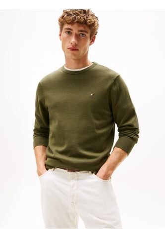 Saco Verde De Cuello Redondo Con Logo Bordado Tommy Hilfiger Tommy Hilfiger