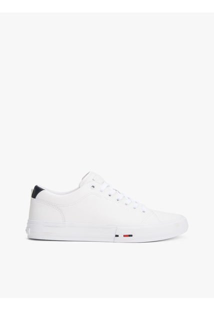 Tenis Multicolor De Cuero Con Cordones Y Logo Tommy Hilfiger