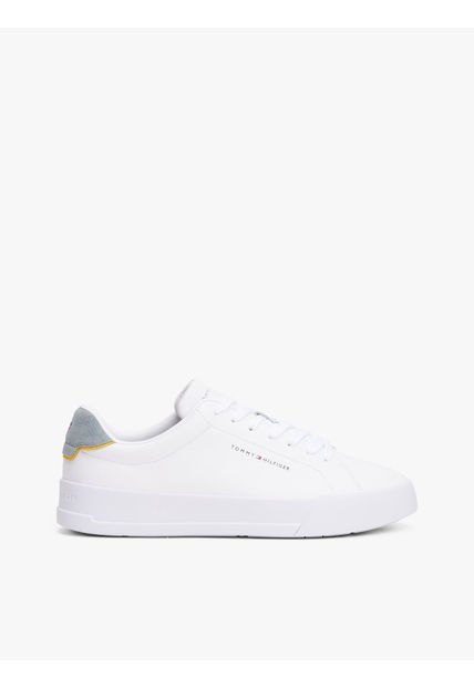 Tenis Gris De Tenis En Cuero Tommy Hilfiger