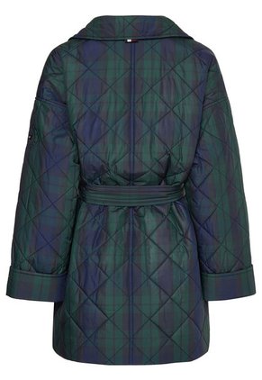 Chaquetón Acolchado En Tartán Black Watch Mujer  Tommy Hilfiger