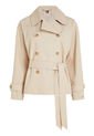Chaquetón De Botonadura Doble Con Cinturón Mujer Beige Tommy Hilfiger de Tommy Hilfiger