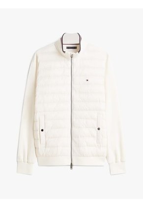 Chaqueta Blanca De Punto Acolchada Con Cremallera Tommy Hilfiger