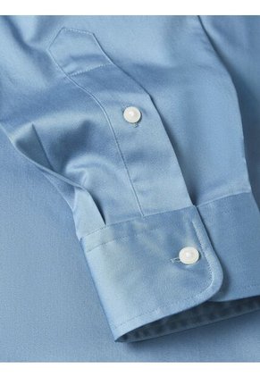 Camisa Azul Solid Con Logo Tommy Hilfiger