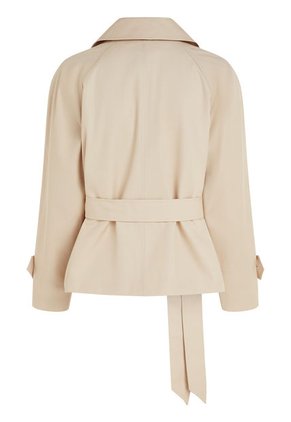 Chaquetón De Botonadura Doble Con Cinturón Mujer Beige Tommy Hilfiger