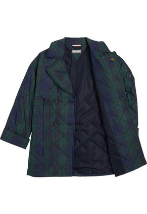 Chaquetón Acolchado En Tartán Black Watch Mujer  Tommy Hilfiger