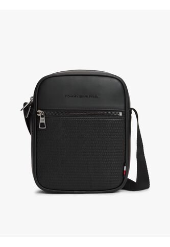 Bolso Negro Reporter Con Panel Tejido Tommy Hilfiger Tommy Hilfiger