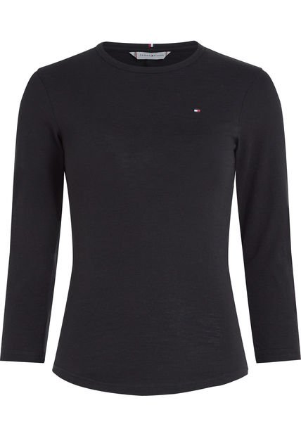 Camiseta 1985 De Manga Tres Cuartos Mujer Negro Tommy Hilfiger