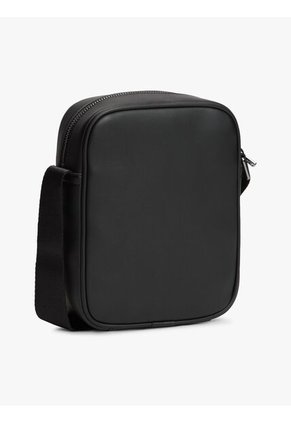 Bolso Negro Reporter Con Panel Tejido Tommy Hilfiger