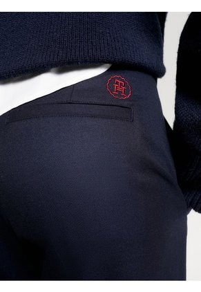 Pantalón Azul Chino De Pierna Recta Y Corte Slim Tommy Hilfiger