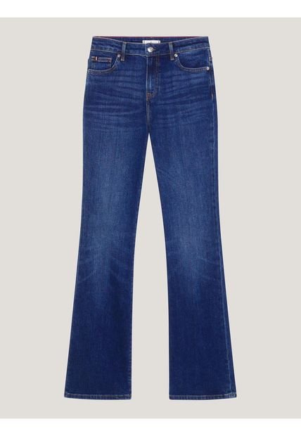 Jeans De Talle Medio Con Corte Bootcut Mujer Azul Tommy Hilfiger