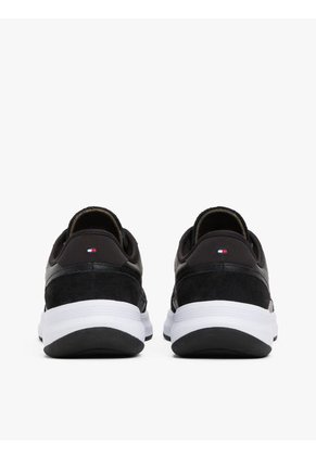 Tenis Negro Texturizadas Estilo Running Tommy Hilfiger