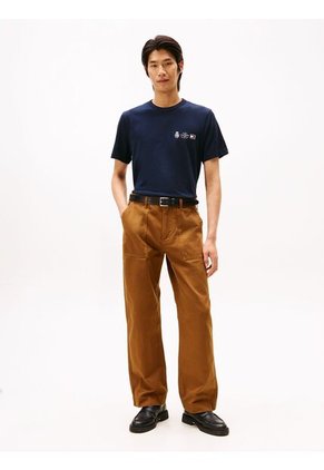 Camiseta Azul Con Logo En Forma De Escudo Tommy Hilfiger