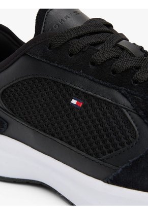 Tenis Negro Texturizadas Estilo Running Tommy Hilfiger