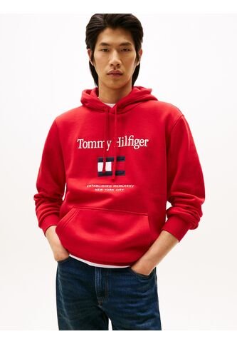 Buzo Rojo Con Capota Con Logo Gráfico Tommy Hilfiger Tommy Hilfiger