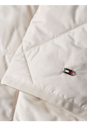 Chaqueta Acolchada Corta Sin Cuello Mujer Blanco Tommy Hilfiger