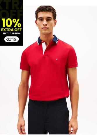 Polo Rojo De Corte Regular Con Logo Gráfico Tommy Hilfiger Tommy Hilfiger