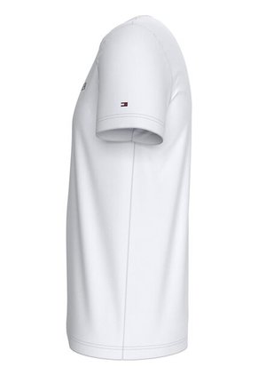 Camiseta Blanca Con Logo Bordado En El Pecho Tommy Hilfiger