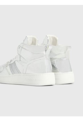 Tenis Gris Metalizadas De Corte Alto Tommy Hilfiger