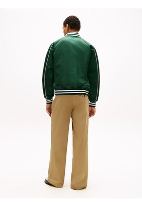 Chaqueta Verde Varsity De Nailon Tommy Hilfiger