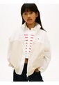 Chaqueta Beige De Cuello Alto Con Logo Tommy Hilfiger de Tommy Hilfiger