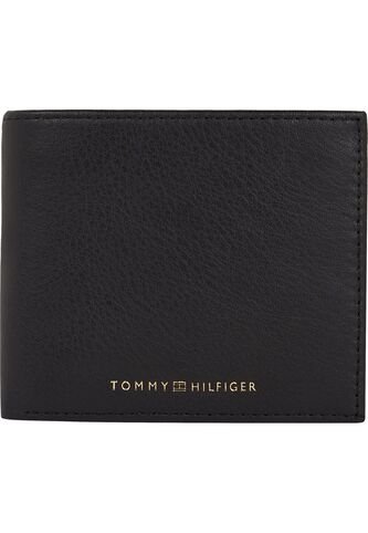 Billetera Negra Plegable De Cuero De Gran Calidad Tommy Hilfiger Tommy Hilfiger