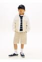 Chaqueta Beige De Cuello Alto Con Logo Tommy Hilfiger de Tommy Hilfiger