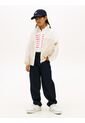 Chaqueta Beige De Cuello Alto Con Logo Tommy Hilfiger de Tommy Hilfiger