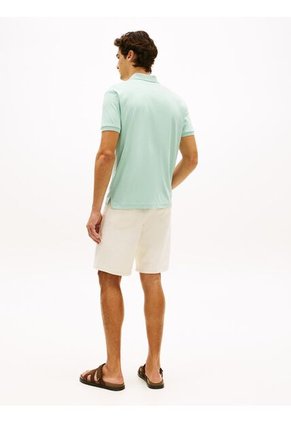 Polo Verde De Punto Interlock De Corte Regular Tommy Hilfiger