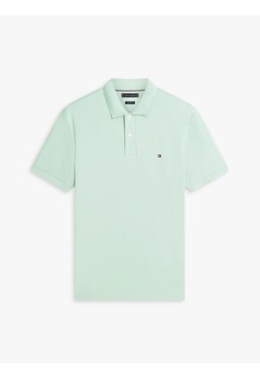 Polo Verde De Punto Interlock De Corte Regular Tommy Hilfiger