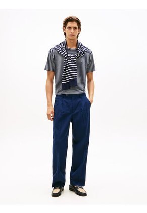 Camiseta Azul Oscuro Regular Fit A Rayas Tommy Hilfiger