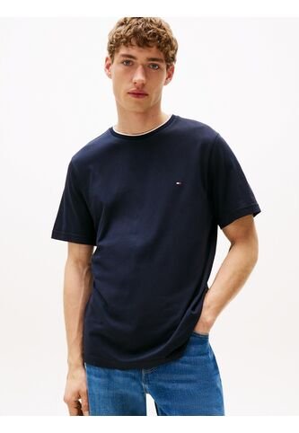 Camiseta Azul Ribeteada De Cuello Redondo Tommy Hilfiger Tommy Hilfiger