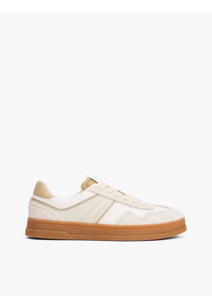 Tenis Beige The Greenwich De Cuero Tommy Hilfiger