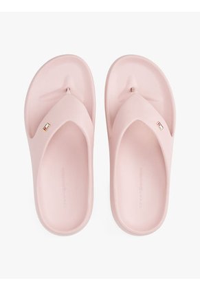 Sandalias Rosa Anatómicas Con Logo Esmaltado Tommy Hilfiger
