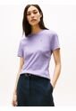 Camiseta Morado Slim De Cuello Redondo Tommy Hilfiger de Tommy Hilfiger
