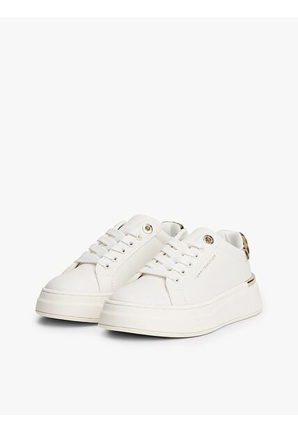 Tenis Blanco De Corte Bajo Con Cordones Tommy Hilfiger