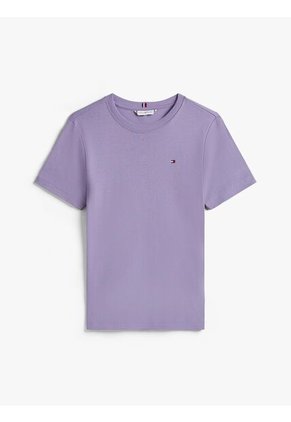 Camiseta Morado Slim De Cuello Redondo Tommy Hilfiger