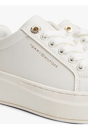 Tenis Blanco De Corte Bajo Con Cordones Tommy Hilfiger