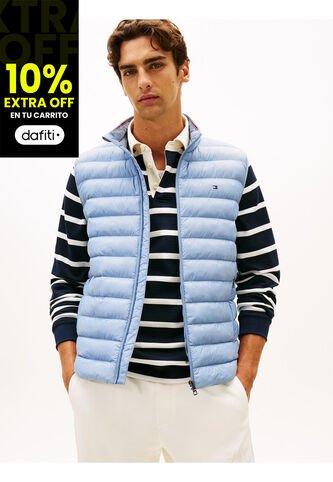 Chaleco Azul Plegable En Tejido Que Repele El Agua Tommy Hilfiger Tommy Hilfiger