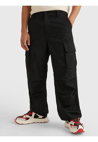Pantalón Cargo Holgado Aiden Hombre Negro Tommy Jeans Tommy Hilfiger