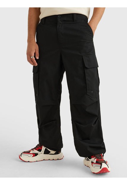 Pantalón Cargo Holgado Aiden Hombre Negro Tommy Jeans