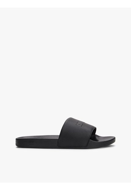 Sandalias Negro Con Logo En Relieve Tommy Hilfiger