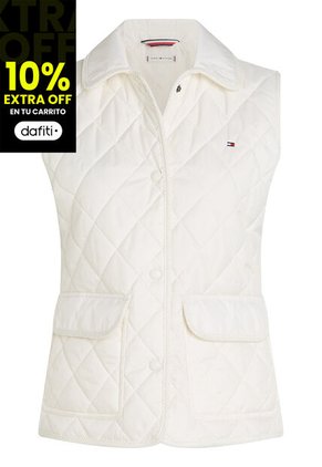 Chaleco Blanco Acolchado Sin Mangas Tommy Hilfiger