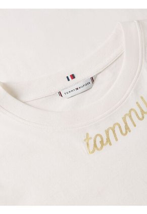 Camiseta Blanca Con Logo Gráfico De Corte Regular Tommy Hilfiger