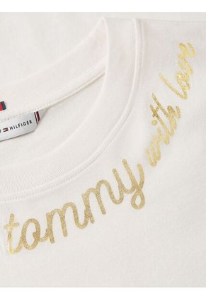Camiseta Blanca Con Logo Gráfico De Corte Regular Tommy Hilfiger