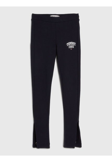 Leggings Largos De Estilo Universitario Niña Azul Tommy Hilfiger